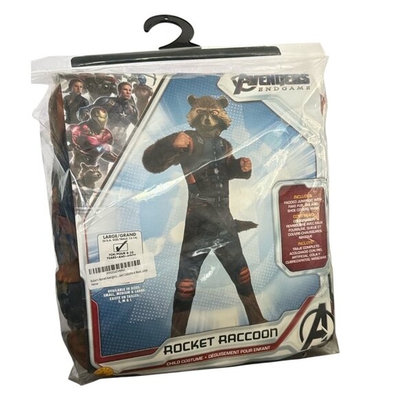 Rubies Halloween Costume Childs Large Marvel Rocket Raccoon Avengers Endgame NEW - Picture 1 of 11